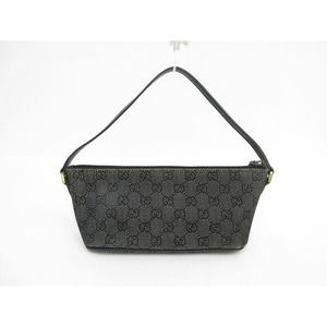 Gucci Black GG Denim Handbag Pouch
